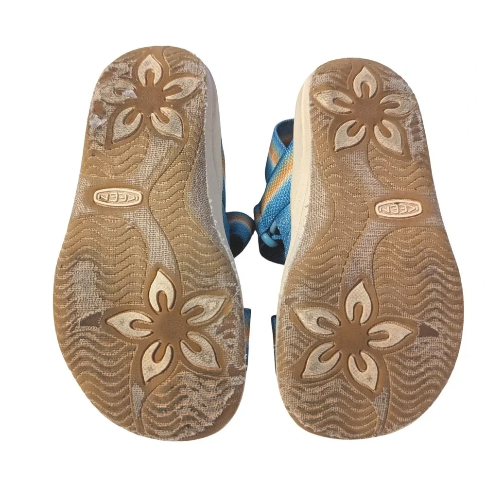 Keen Kids ~US 9 Blue Orange Gradient Sport Sandals Toddler Adjustable Straps